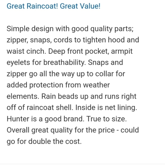 Hunter Ladies' water-resistant cotton smock jacket nwt - Picture 7 of 9